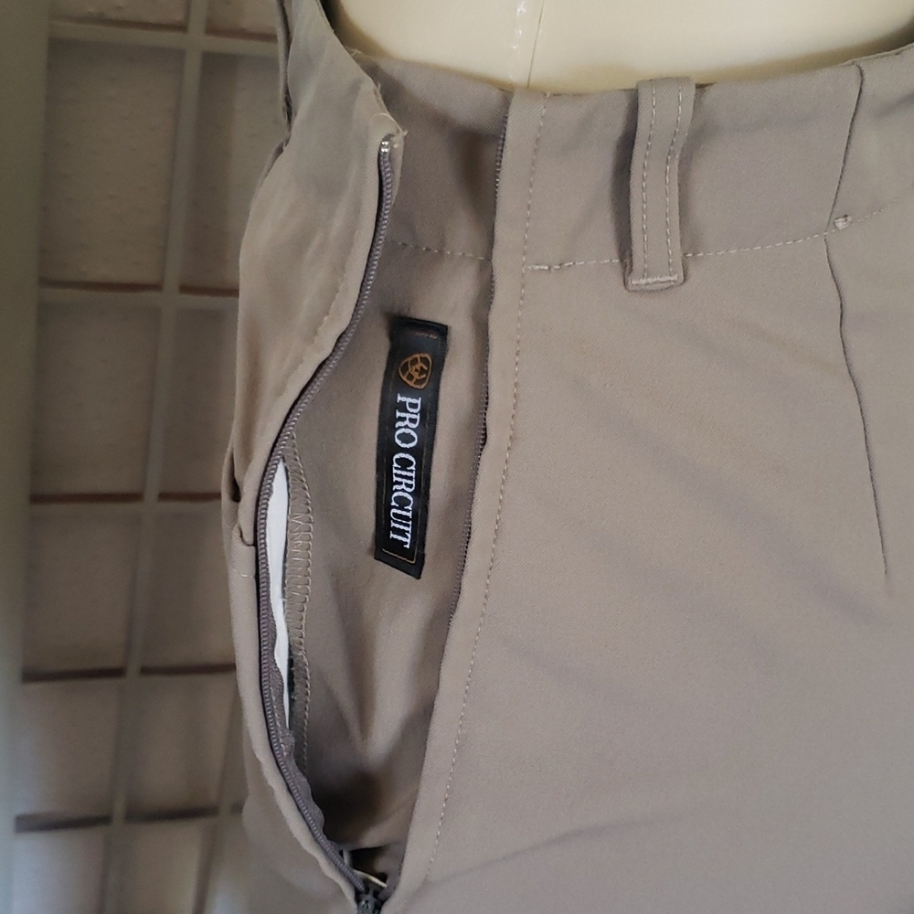 Ariat high rise horse riding woman olive gray padded woman pants size … - Picture 8 of 8